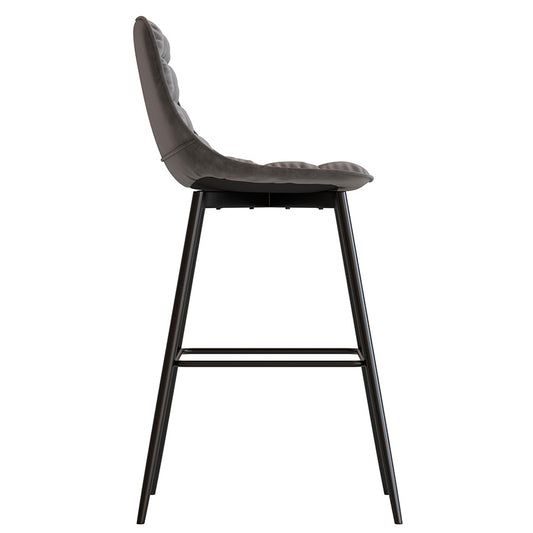 Black Suede Barstool