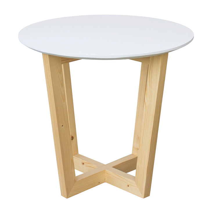 Circle with Crossed Stand Side Table