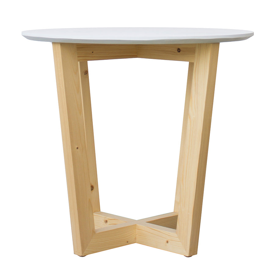 Circle with Crossed Stand Side Table