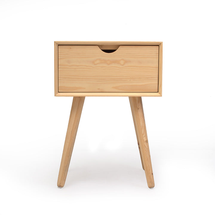 Single Drawer Birch Side Table