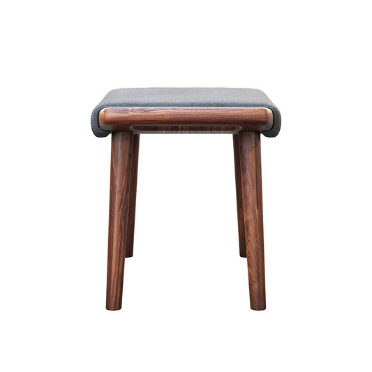 Cloth Covered Walnut Side Table