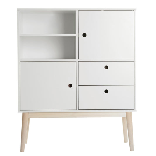 White Alternating Compartment Shelving