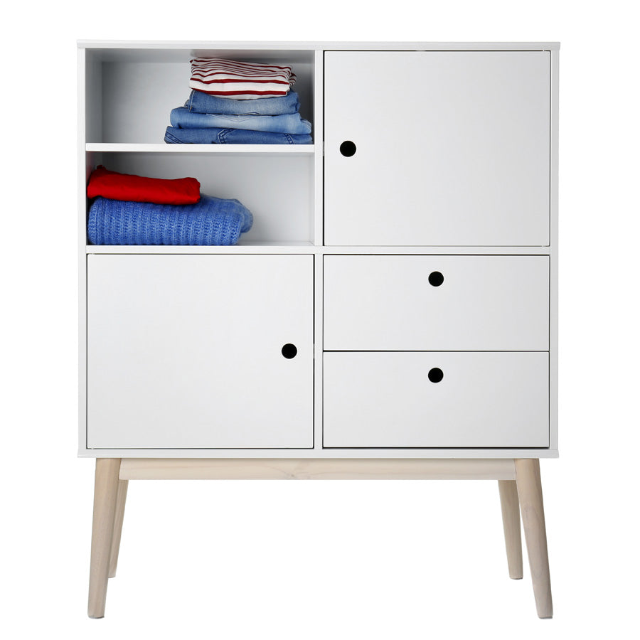 White Alternating Compartment Shelving