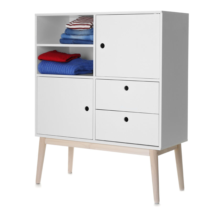 White Alternating Compartment Shelving