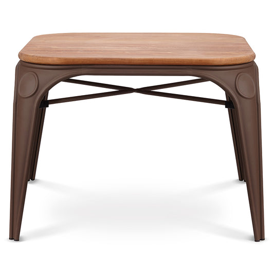 Wooden and Metal Side Table