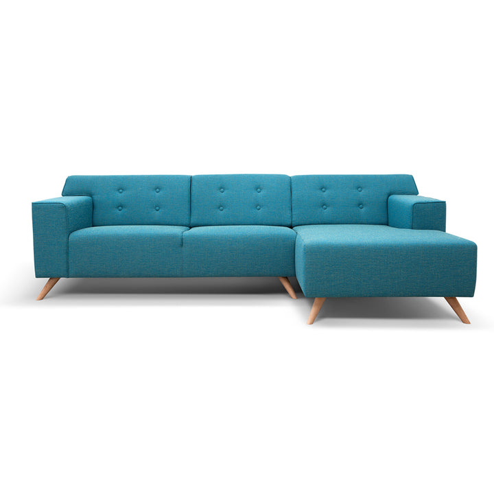 Teal Sofa with Chaise