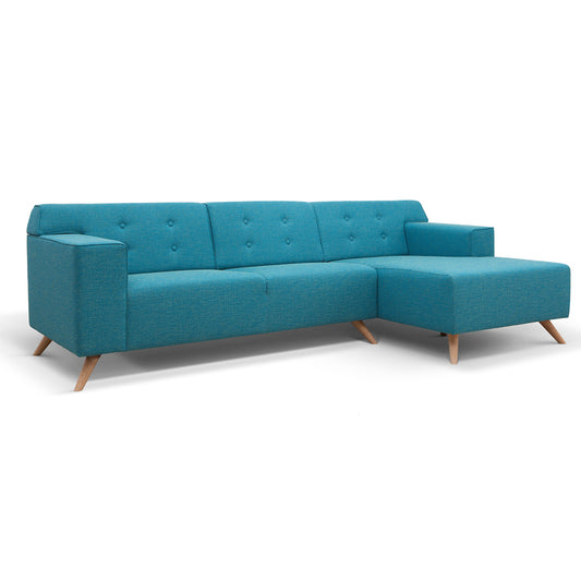 Teal Sofa with Chaise